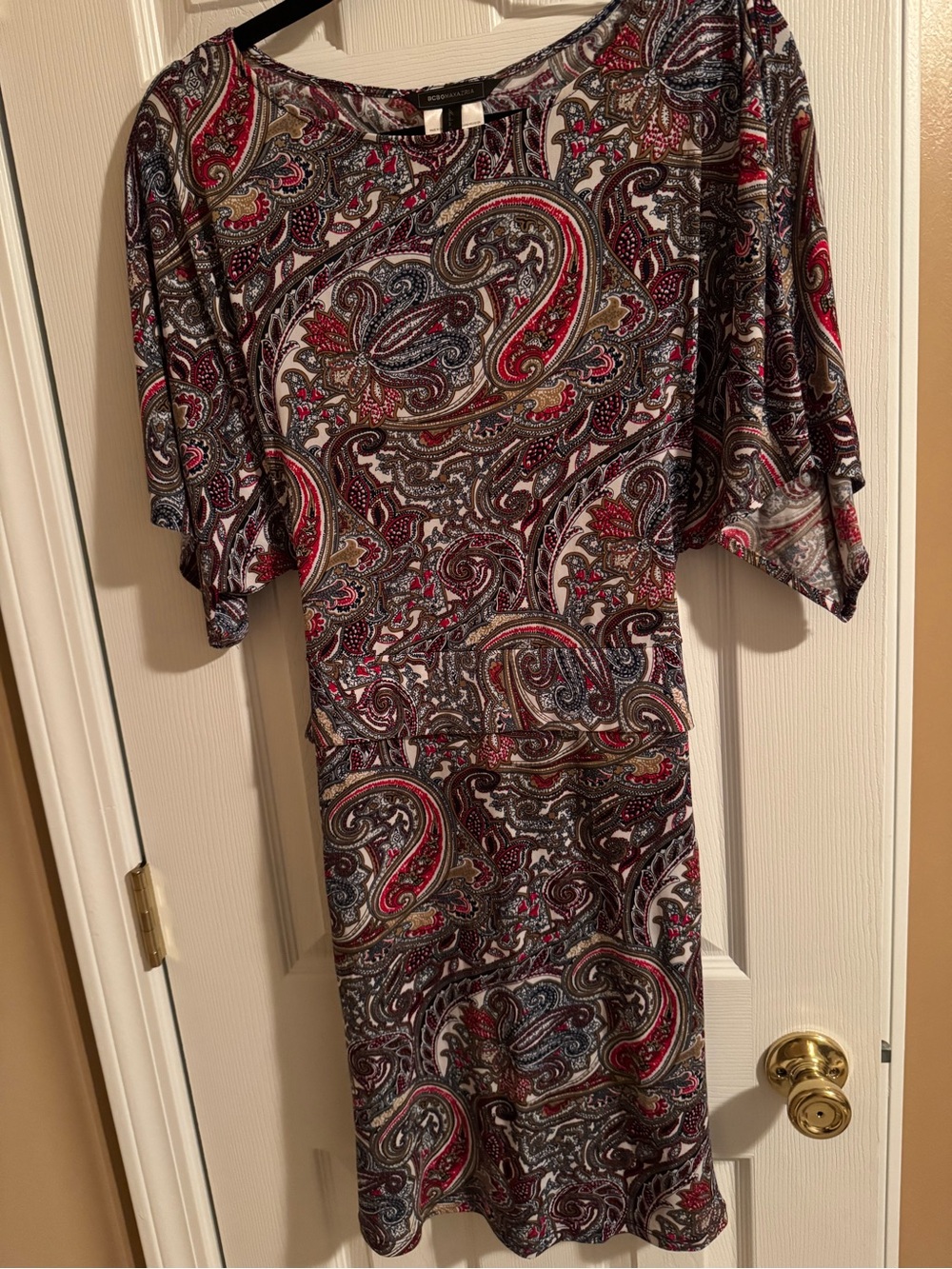 BCBGMaxAzria Paisley Midi Dress.